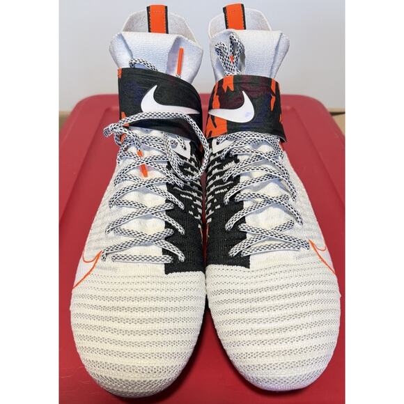 Nike Alpha Menace Elite 2 White Camo Orange Football Cleats Size 11.5 AV5357-100 main image 4